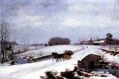 Sleigh in Winter, 1832 by Thomas Birch
